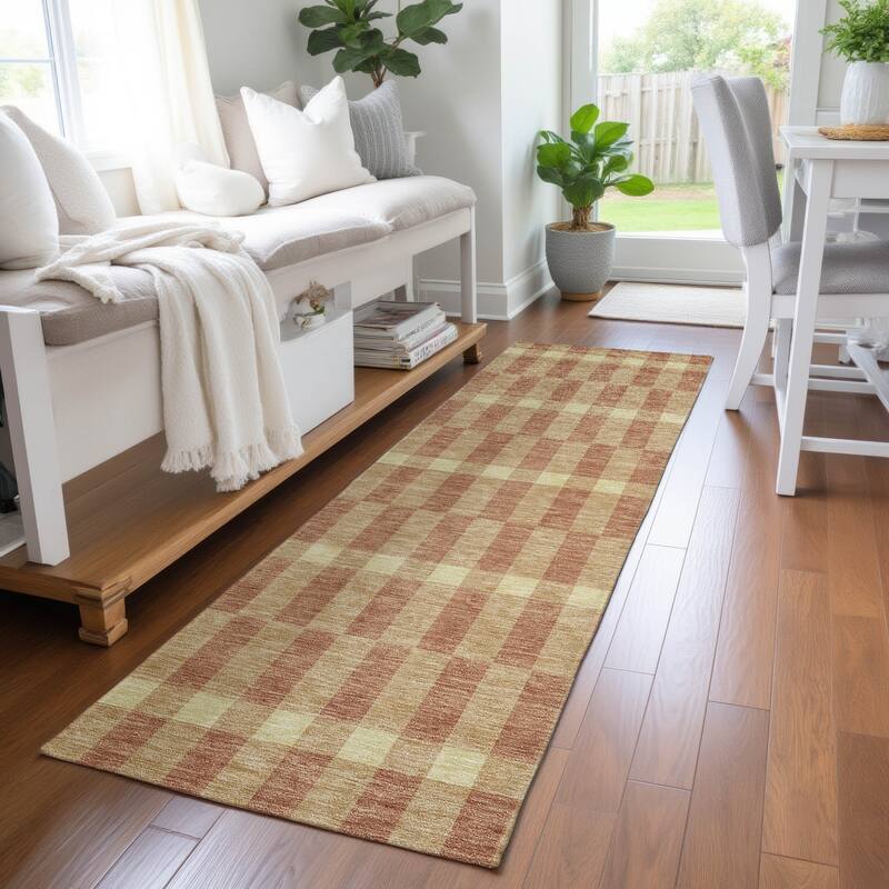 Machine Washable Indoor/ Outdoor Modern Augusta Chantille Rug