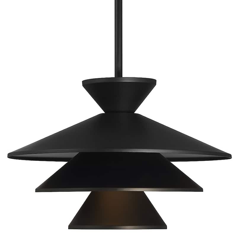 Meridian M70096 14" Wide Pendant - Matte Black