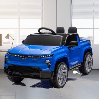 Chevrolet Silverado 24V Kids Electric Ride-On Car with Bluetooth, LED Lights, Remote Control, MP3, and Slow Start ,Ages 2-5
