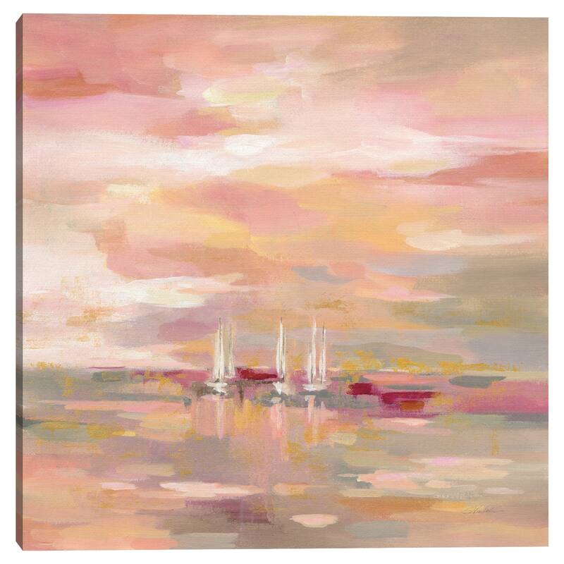 Crimson Waves by Silvia Vassileva Canvas Art Print