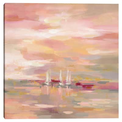 Crimson Waves by Silvia Vassileva Canvas Art Print
