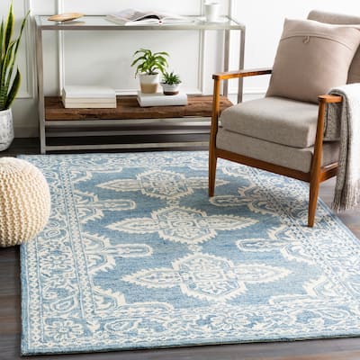 Livabliss Lisbet Handmade Boho Medallion Wool Area Rug