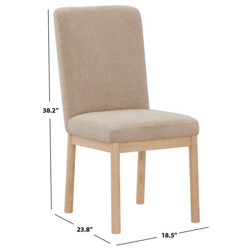 SAFAVIEH Couture Halcy Boucle 19-inch Dining Chair - 19Wx24Dx38H - Oatmeal/Natural