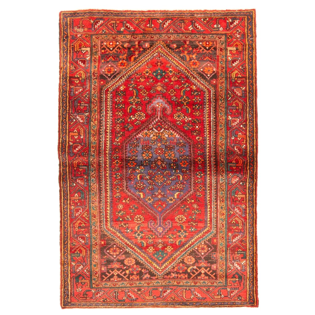 ECARPETGALLERY Hand-knotted Anadol Red Wool Rug - 4'5 x 6'11