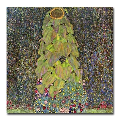 Sunflower by Gustav Klimt Gallery Wrapped Canvas Giclee Art (30 in x 30 in)