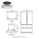 preview thumbnail 4 of 17, Cosmo 22.5 cu. ft. 4-Door French Door Refrigerator with Pull Handles in Stainless Steel, Counter Depth
