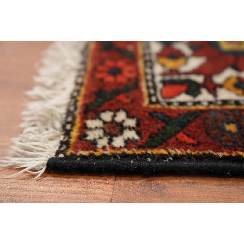 Hand Knotted Oriental 100% Wool Carpet Traditional Floral Oranges & Rust Bakhtiari Area Rug - 9' 6'' X 6' 7''
