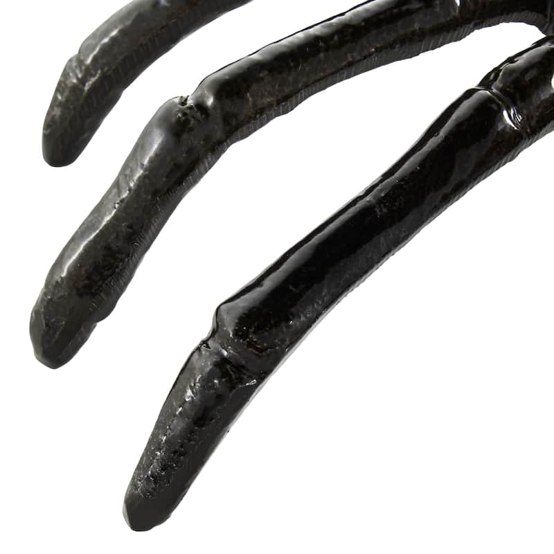 Black Aluminum Metal Crab Decorative Sculpture (Set of 2)