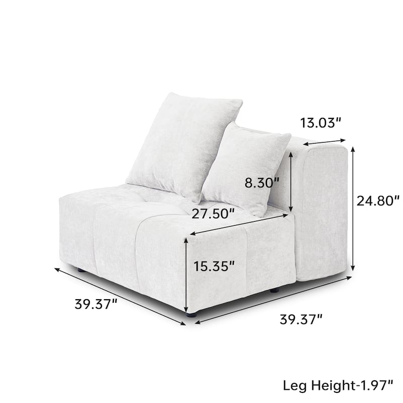 144'' W Extra Large Linen Corner Sectional Sofa Couch for Living Room Set