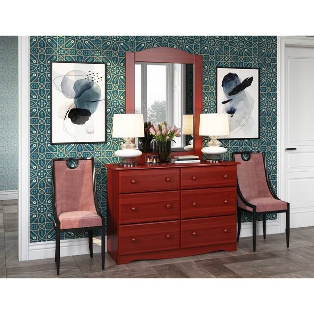 100% Solid Wood 6-drawer Double Dresser by Palace Imports