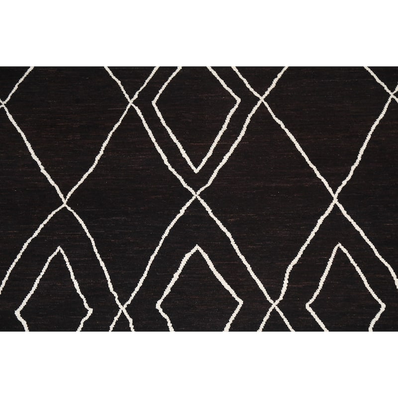 Vegetable Dye Moroccan Oriental Wool Area Rug Handmade Foyer Carpet - 5'5" x 7'11"