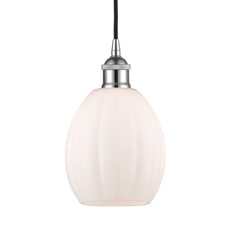 Innovations Lighting 616-1P-11-6 Eaton Pendant Eaton 6" Wide Mini - Polished Chrome / Matte White