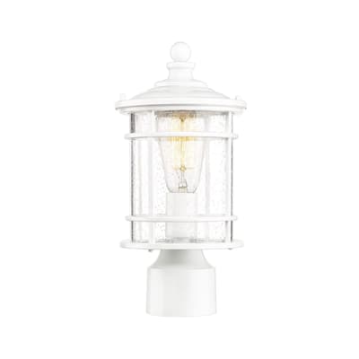 12.5 Inch Outdoor Post Light Lantern with Seeded Glass