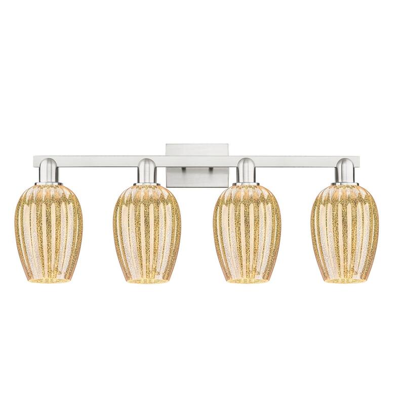 Innovations Lighting 716-4W-14-36 Preston Vanity Flute Preston 4 Light - Brushed Satin Nickel / Mercury
