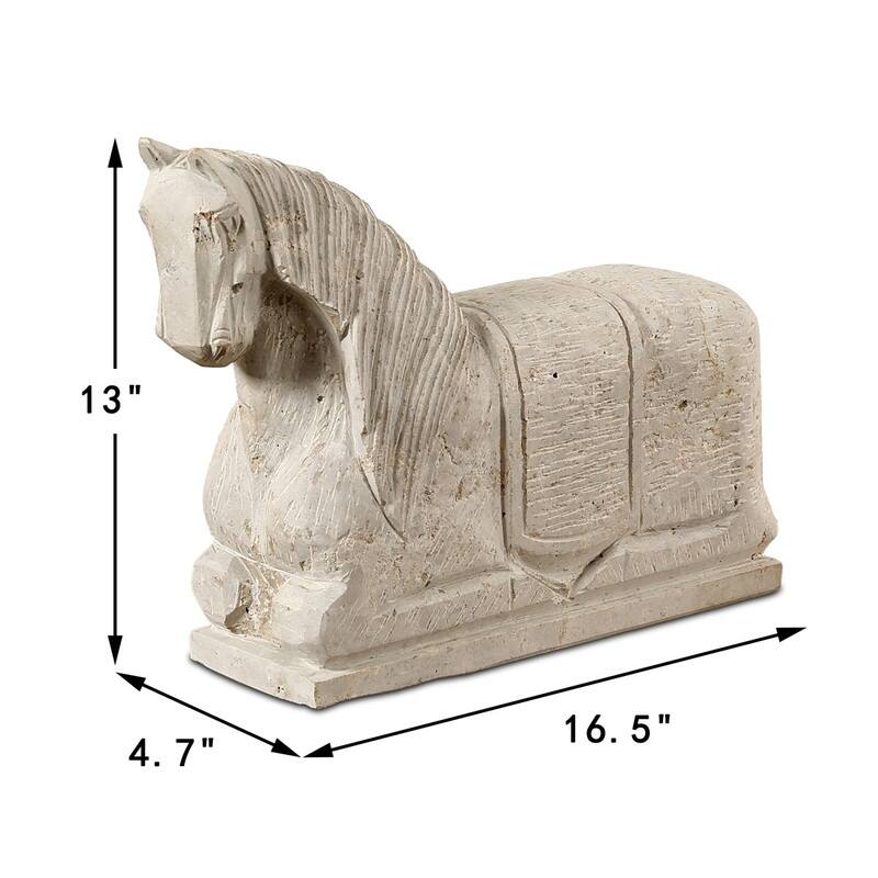 Travertine Horse Statue