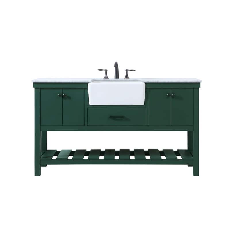 Elegant Lighting VF60160 Clement 60" Free Standing Single Basin Vanity