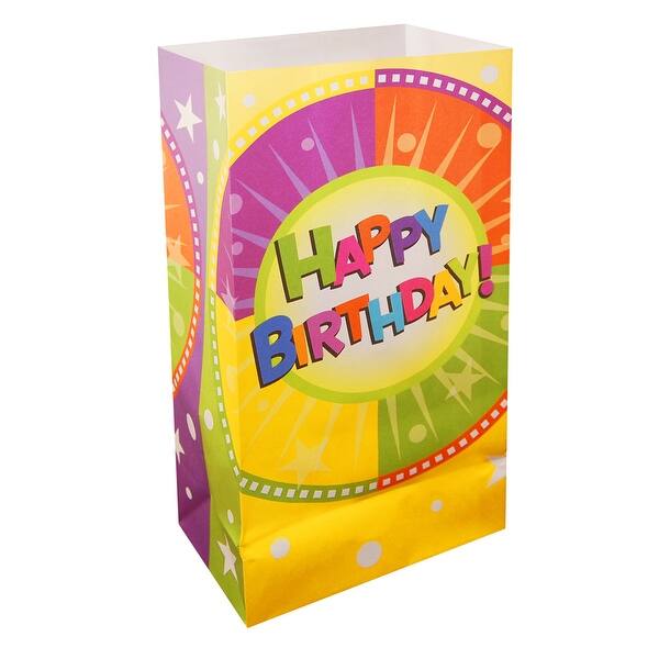 Shop Set 24 Multicolored Festive Birthday Celebration Luminaria
