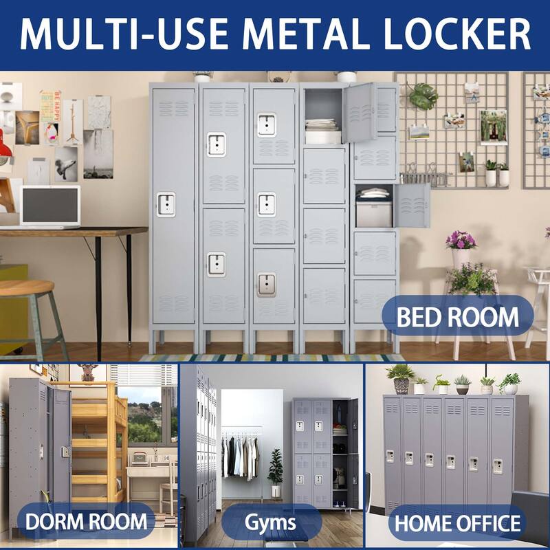 72"H Metal Lockers With Lock for Employees