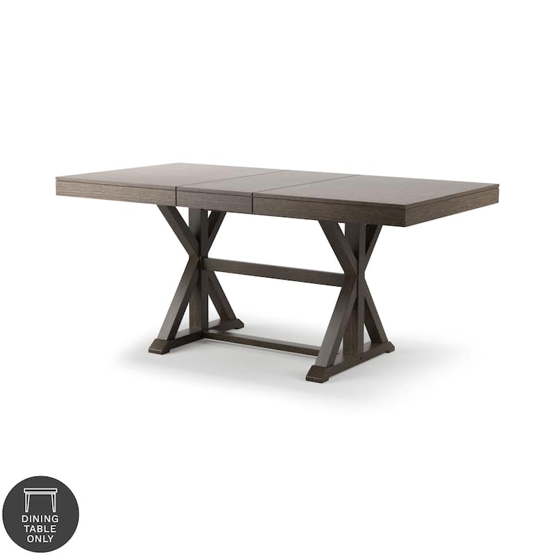 Carbon Loft Valjean Rustic Grey 78-inch Wood Wood Expandable Dining Table