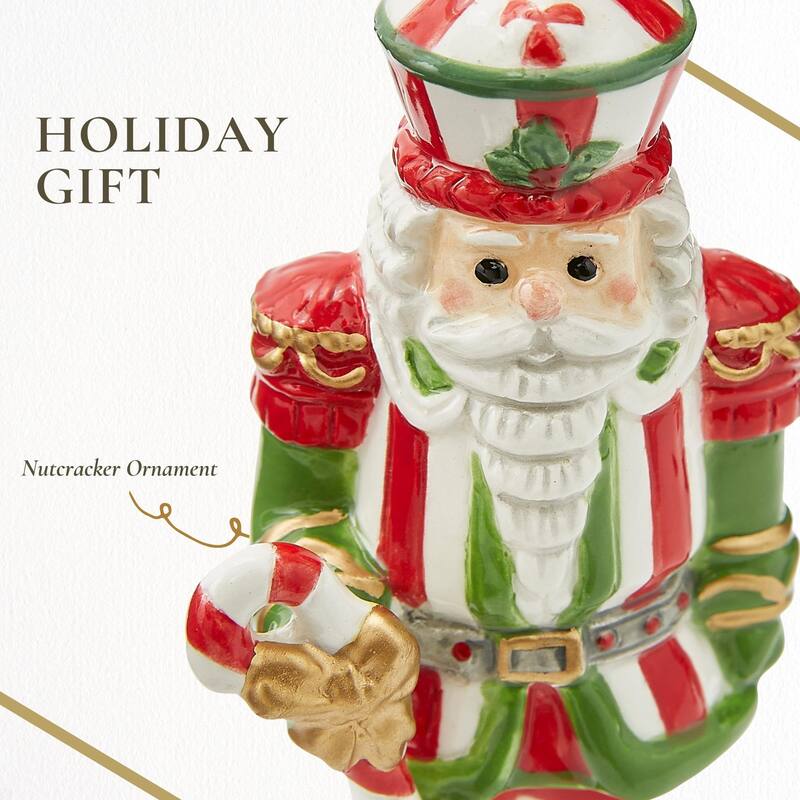 Spode Tree Candy Cane Nutcracker Ornament