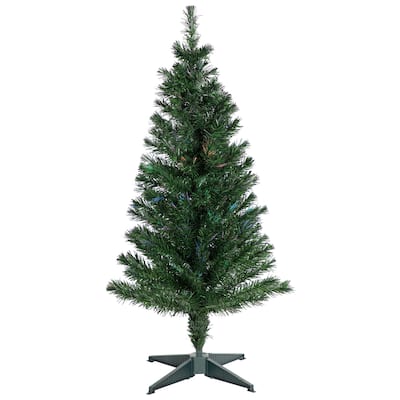Multi-Color Fiber Optic Pine Christmas Tree