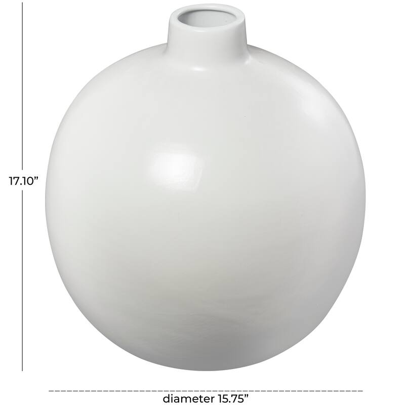 White Ceramic Matte Decorative Vase