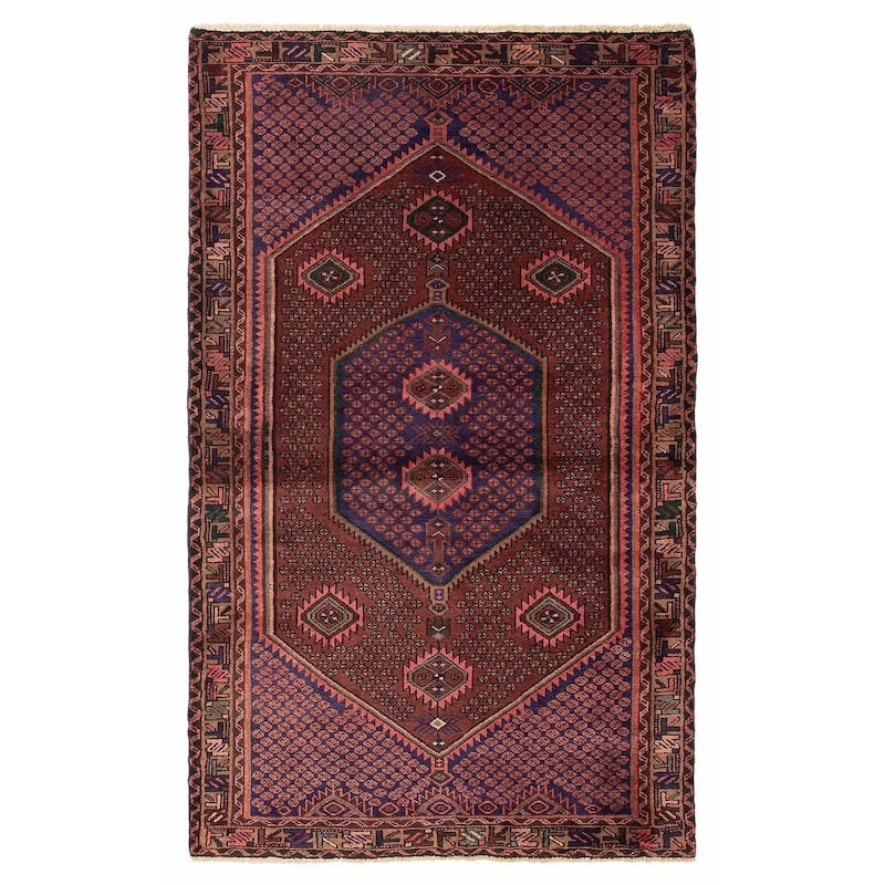 ECARPETGALLERY Hand-knotted Andelz Navy Wool Rug - 3'11 x 6'8 - Dark Navy - 3'11 x 6'8