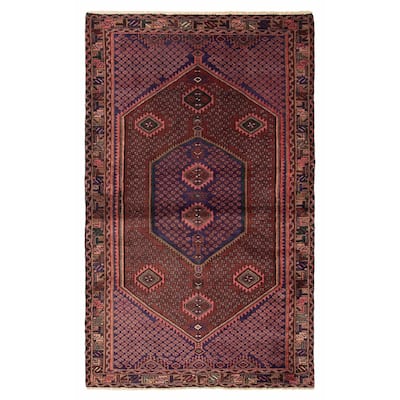 ECARPETGALLERY Hand-knotted Andelz Navy Wool Rug - 3'11 x 6'8