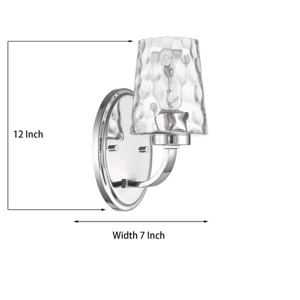 dimension image slide 6 of 9, Acroma Modern Bathroom Vanity Light Art Glass Wall Sconce