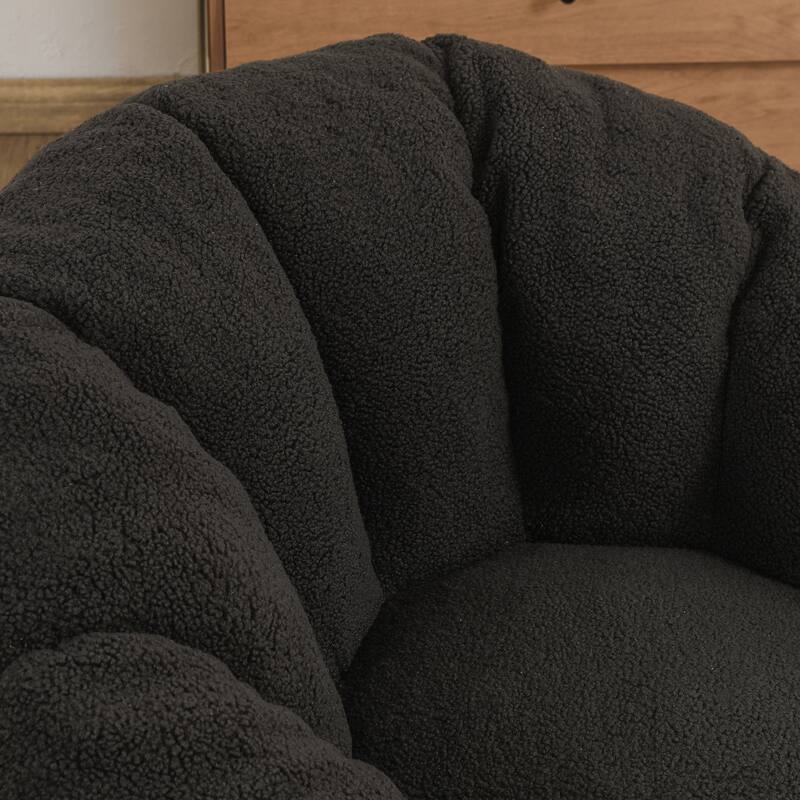 Anmytek Plush Oversized Bean Bag Chair with Armrests High-Density Foam Lazy Comfy Seat