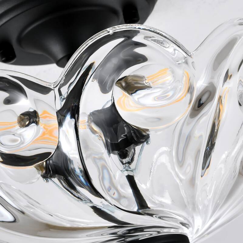 3-light ceiling light black bedroom light glass entryway light