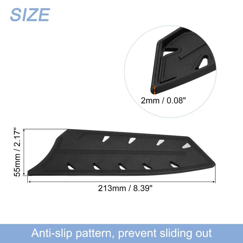 2Pcs Knife Cover Sleeves Knife Edge Guards Blade Protector for 7.5" Chef Knife - Black - Black