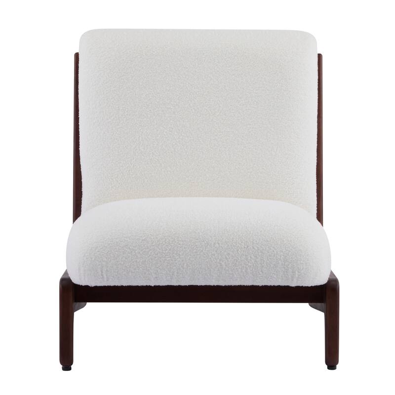Christopher Knight Home - Modern Rubber Wood + Fabric Accent Chair