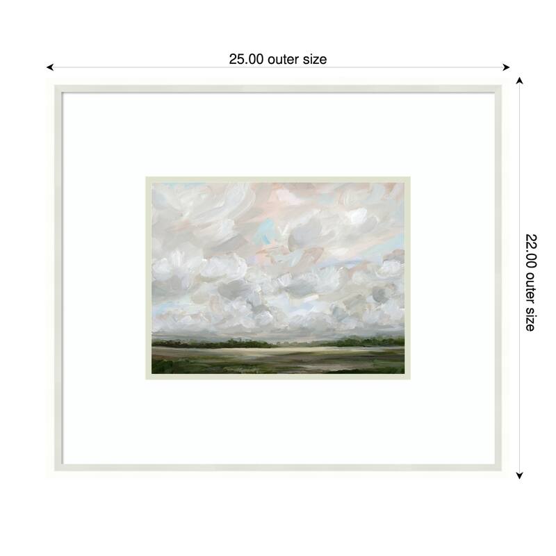 Muted Prairie by Nicole Walsh Wood Framed Wall Art Print - 25 x 22 in