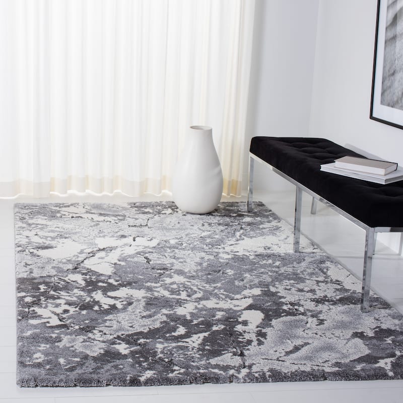 SAFAVIEH, Cyrus Shag Birgitte Abstract 1-inch Thick Rug