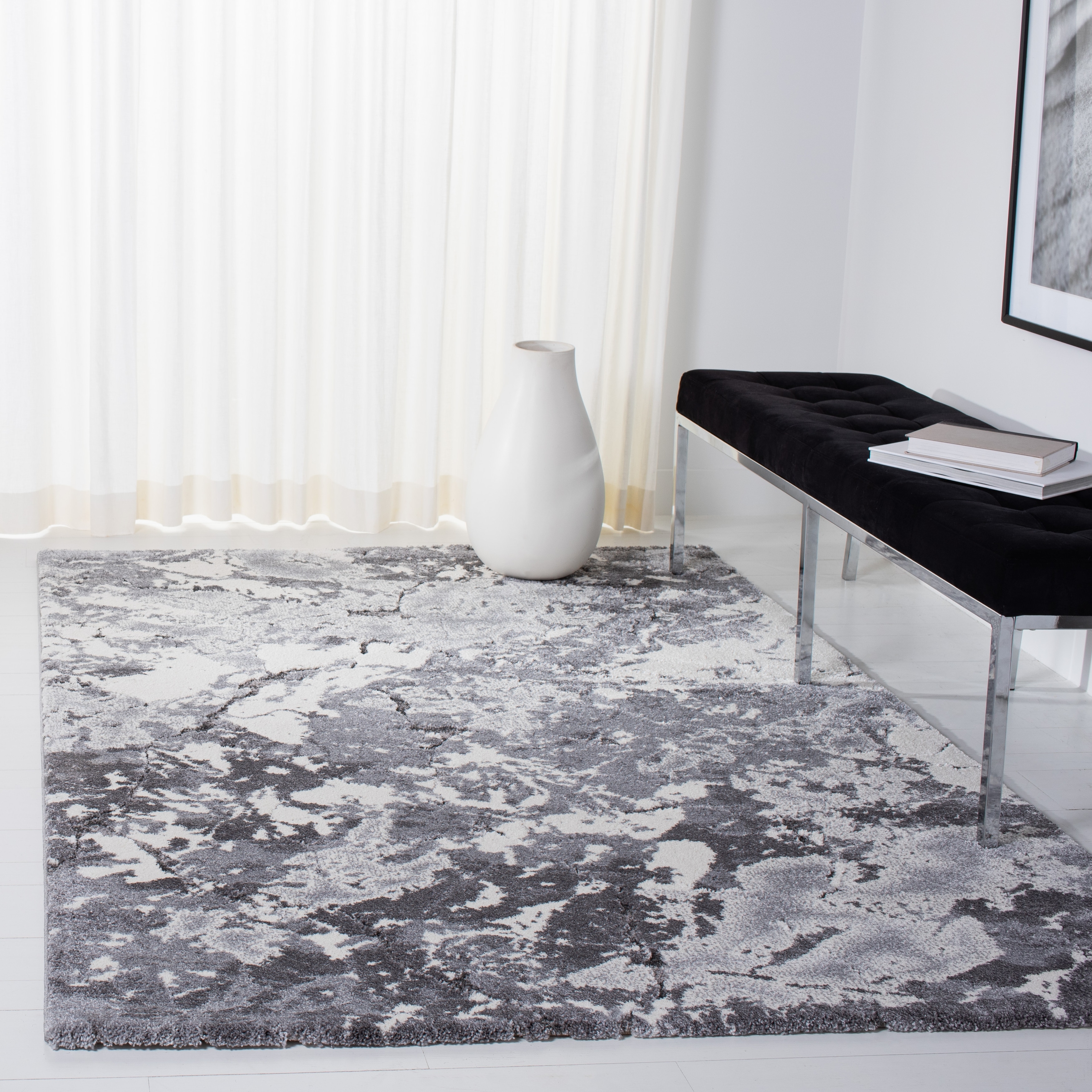 SAFAVIEH, Cyrus Shag Birgitte Abstract 1-inch Thick Rug