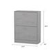 preview thumbnail 6 of 4, Kerrogee Grey Wood 12-Pair Shoe Storage Cabinet w/ 2 Fold Drawers