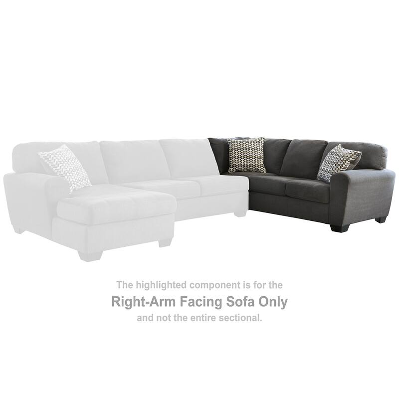Signature Design by Ashley Ambee Dark Gray 3-Piece Sectional with Chaise - 143" W x 91" D x 37" H