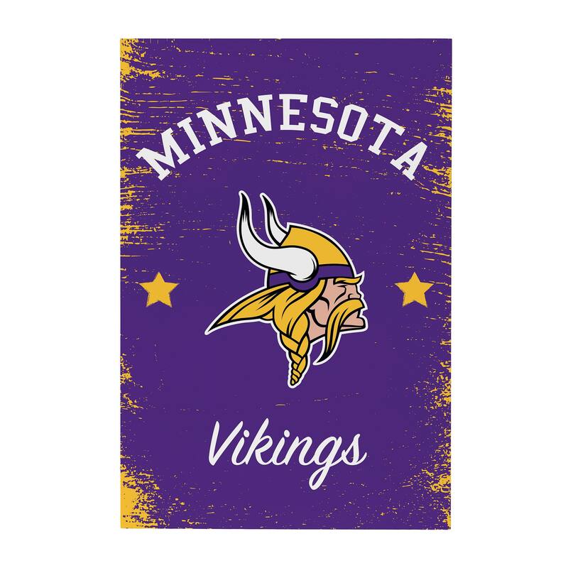Minnesota Vikings Wooden Door Decor Wall Sign - Multi-Color