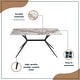 preview thumbnail 46 of 131, Elega Modern Sintered Stone Dining Table Modern Trestle Base Powder-Coated Steel Frame Kitchen Table - 47"-71"