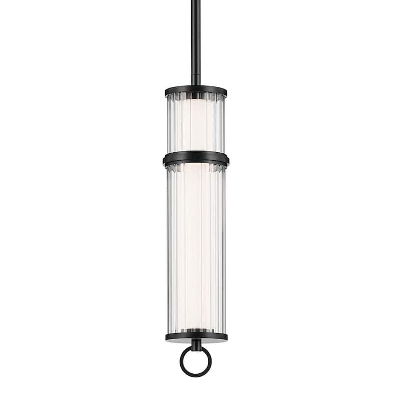 Kichler 52755LED Riven 5" Wide LED Mini Pendant - Black