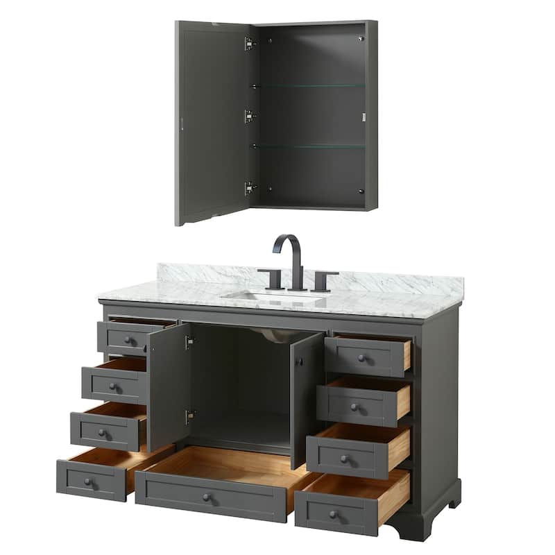 Deborah 60-inch Single Bathroom Vanity, Medicine Cabinet