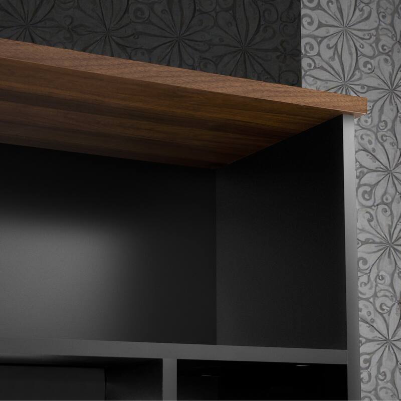 95.5" Wall Unit Entertainment Center with Electric Fireplace, Bookshelves, TV Stand for TVs up to 80"