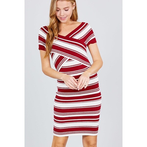 sweater dress short sleeve