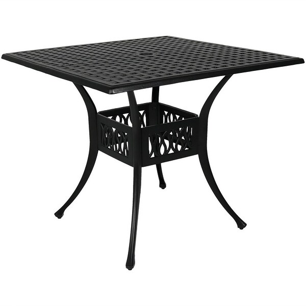 Home Garden Patio Garden Tables Square Round Cast Aluminum Outdoor Dining Table Garden Patio Furniture Black Stbalia Ac Id
