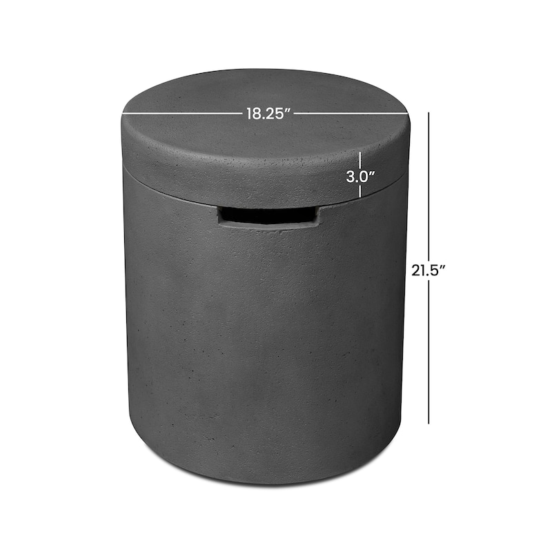 Emery Propane Tank Holder in Carbon Made in the USA by Real Flame