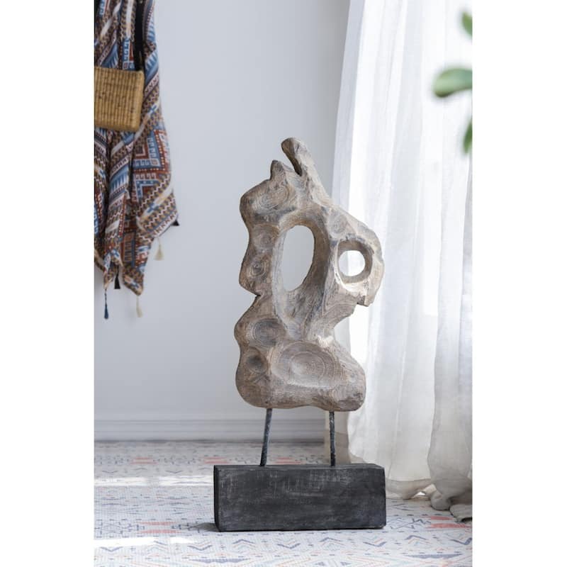 Weathered Style Cutout Wooden Sculpture - 30.75"