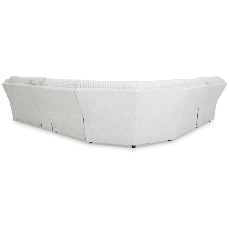 Signature Design by Ashley Top Tier Light Gray 6-Piece Reclining Sectional with Chaise - 149.5"W x 132.5"D x 40"H