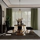 preview thumbnail 4 of 6, Luxury Black and Gold Dining Room Table Set