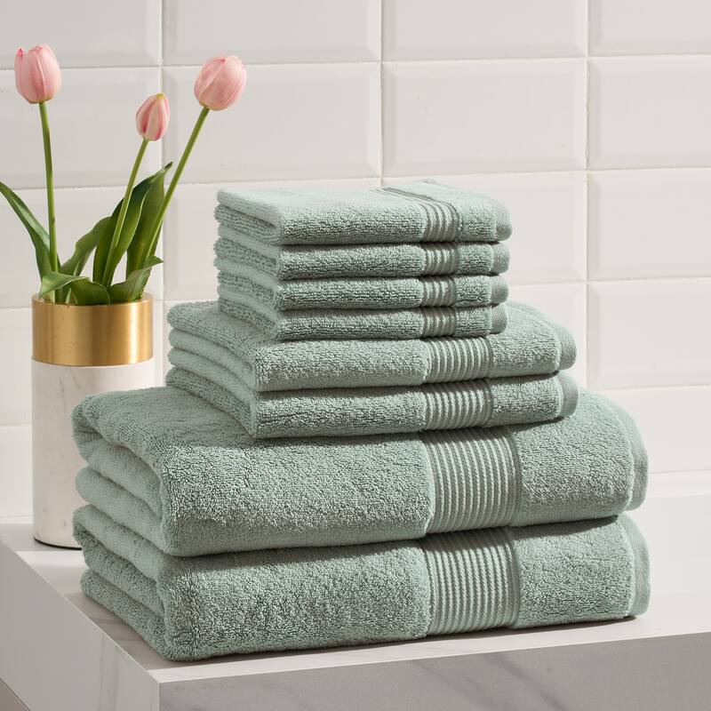 Ted Baker Solid 8-piece Towel Set - Sage